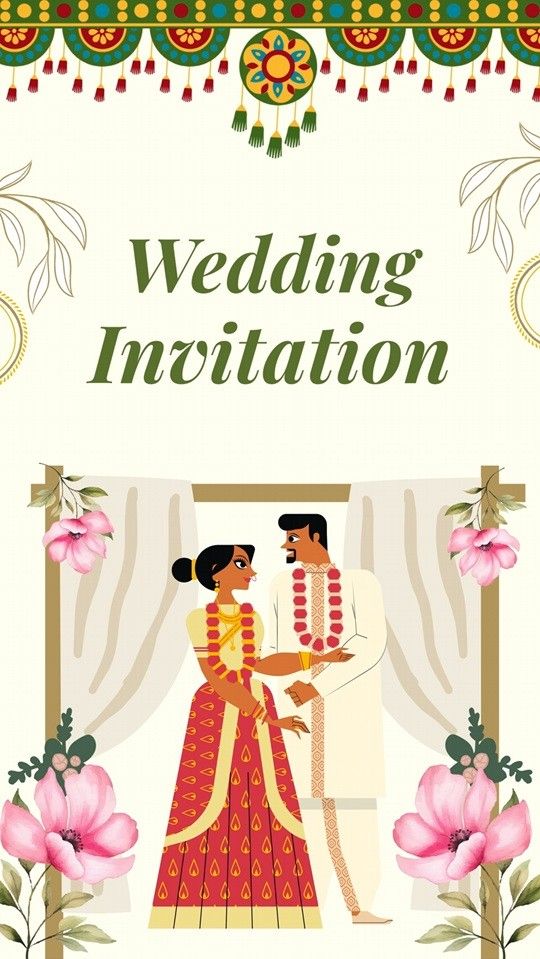 Green Decorative Wedding Invitation Mobile Video